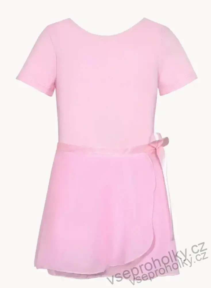 Dětský baletní trikot se sukní světle růžový