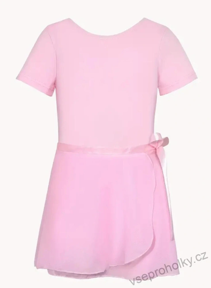 Dětský baletní trikot se sukní světle růžový