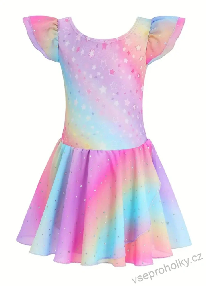 Dívčí trikot s kratkým rukávem a sukýnkou