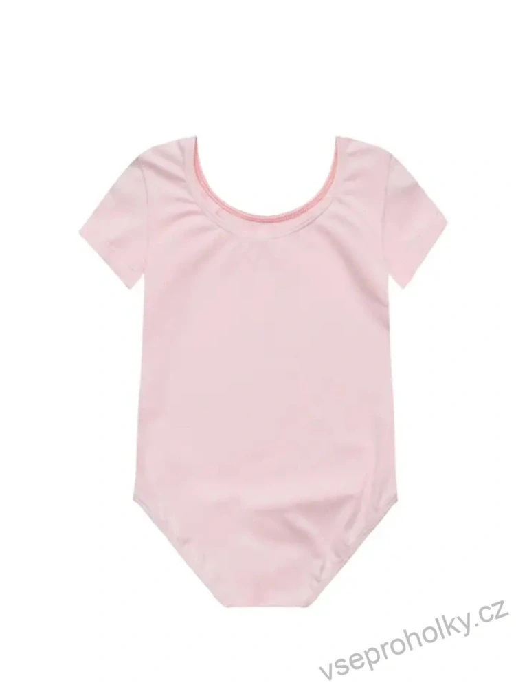 Dívčí bavlněný trikot s krátkým rukávem, růžová
