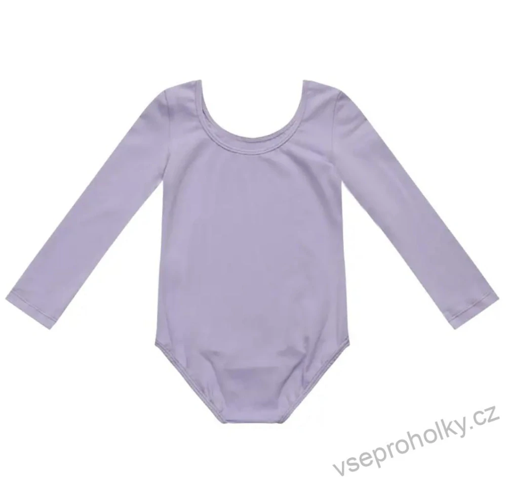 Fialový bavlněný gymnastický taneční dres 