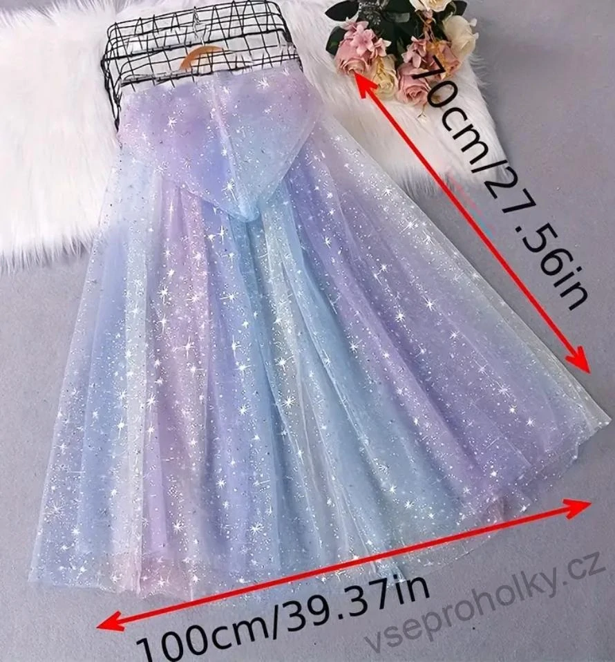 Fialovo-růžový dětský princeznovský plášť s kapucí