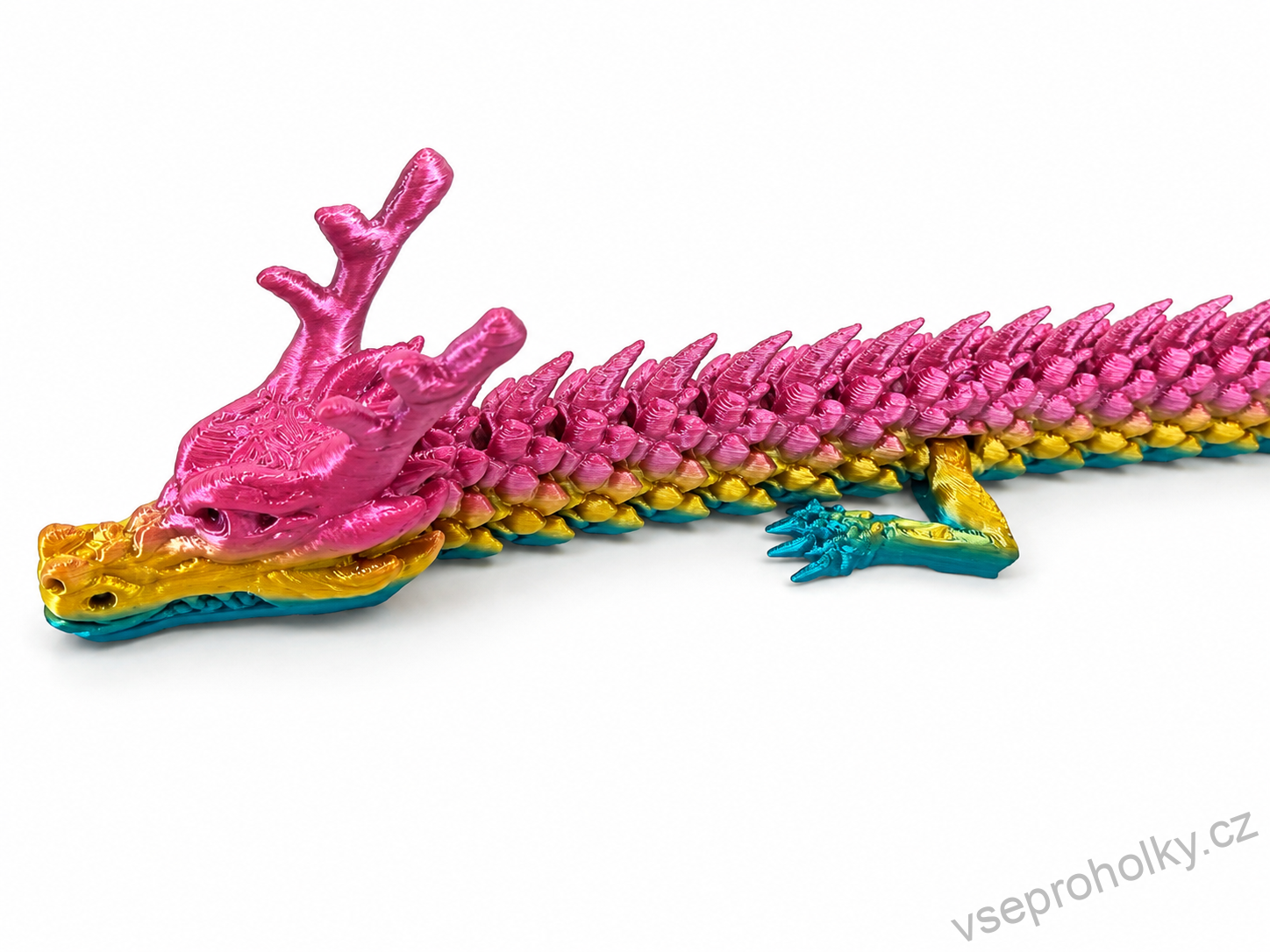 30cm 3D tištěný křišťálový drak – kloubová antistresová hračka