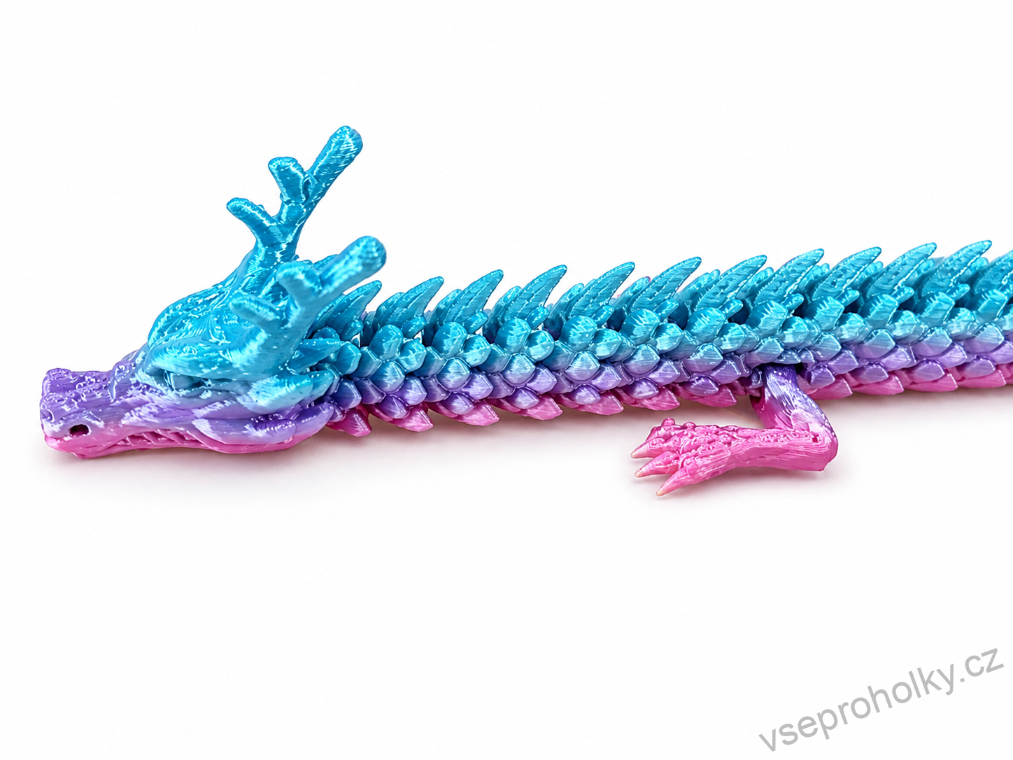 30cm 3D tištěný křišťálový drak – kloubová antistresová hračka