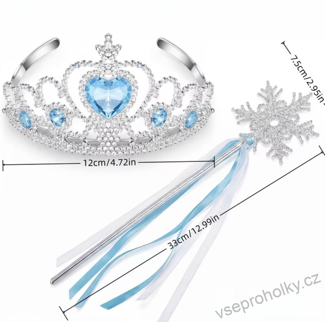 Dětské korunka Elza Frozen a hůlka