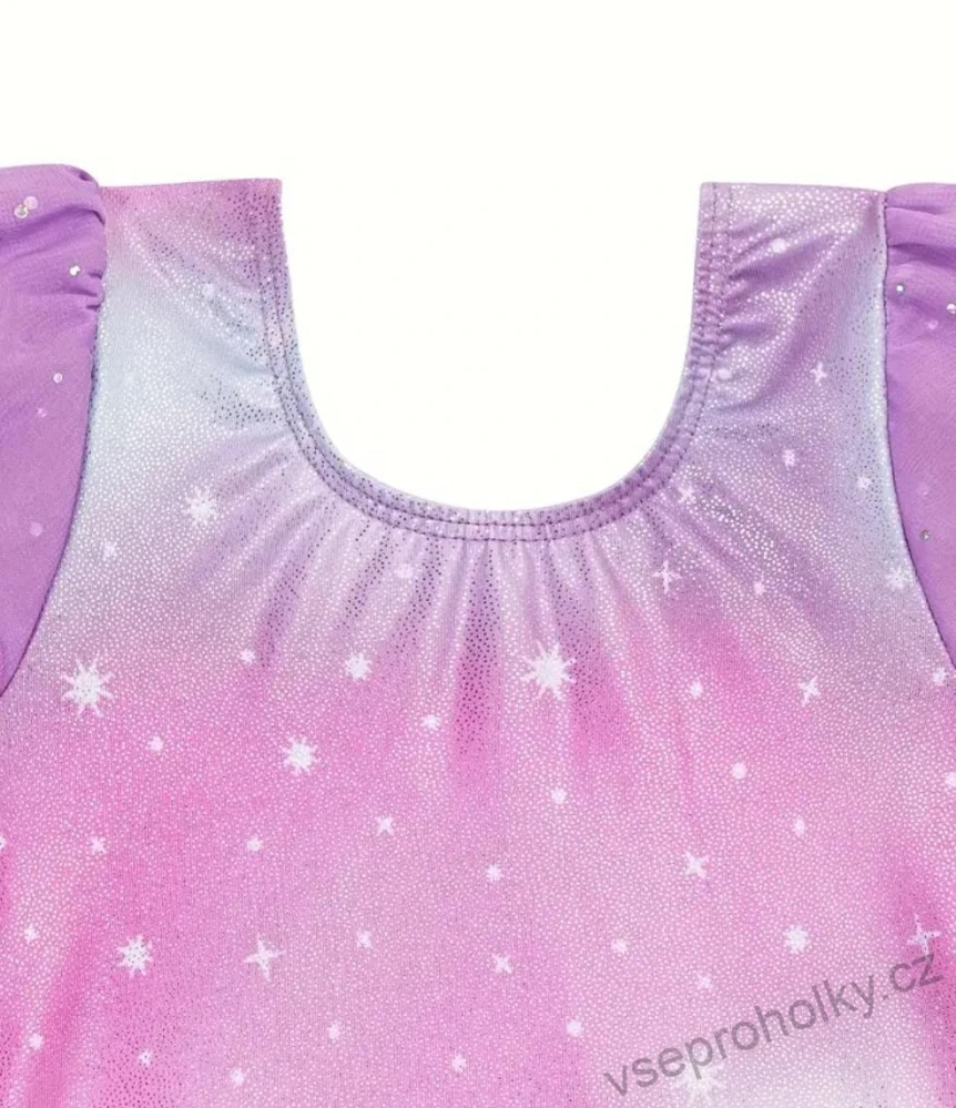 Taneční trikot s šifonovou sukní – fialový