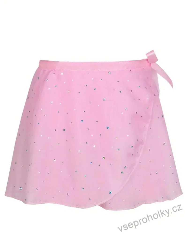 Dívčí baletní trikot se sukní růžový