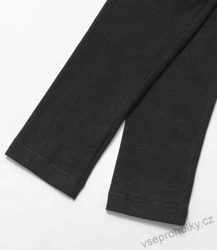 Černý bavlněný gymnastický taneční dres 
