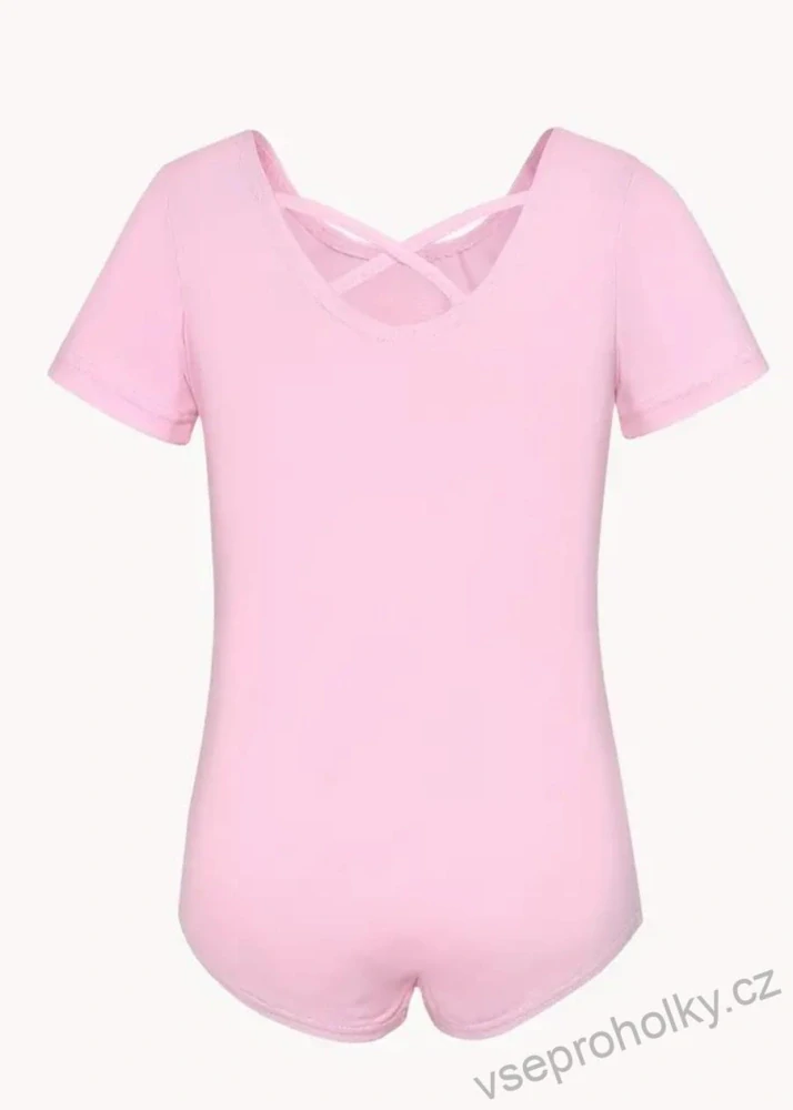 Dětský baletní trikot se sukní světle růžový