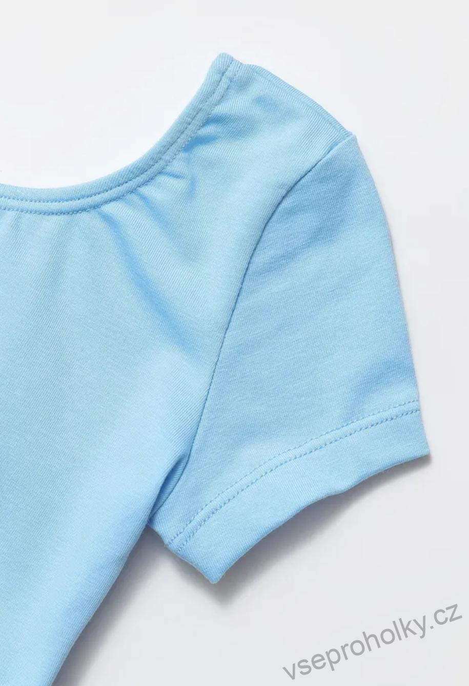 Dívčí baletní set trikot a sukně - modrý