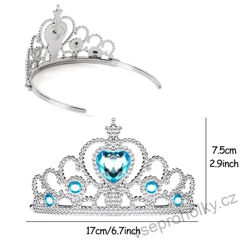 Doplňky Elza, set 8 kusů (Frozen) čelenka, hůlka, rukavice, náušnice, prstýnek, náramek, náhrdelník