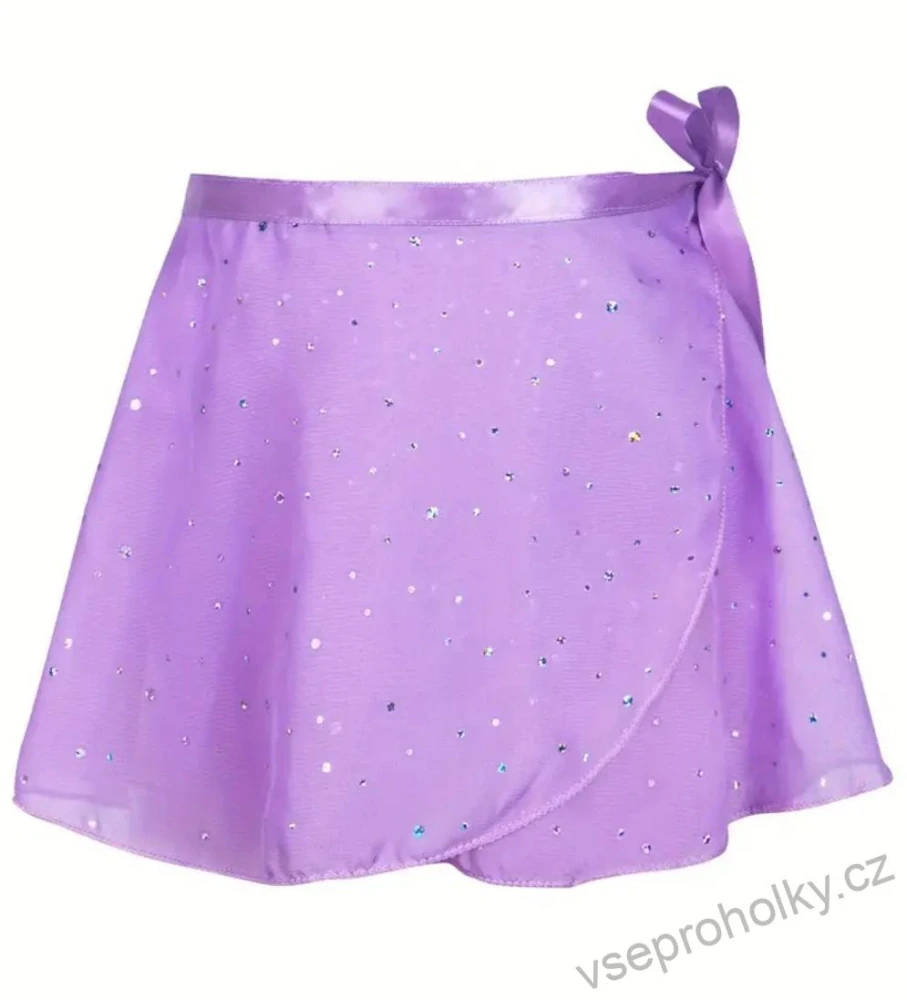 Dívčí baletní trikot ze sukní fialový