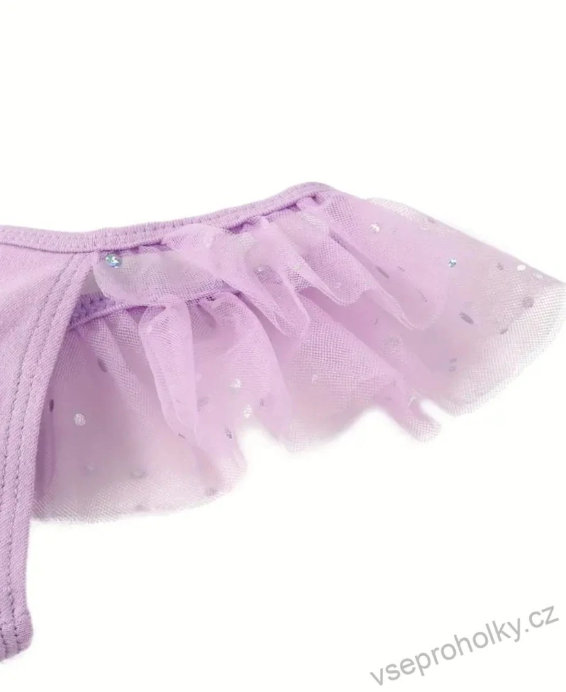 Dívčí baletní trikot s tutu sukénkou fialový