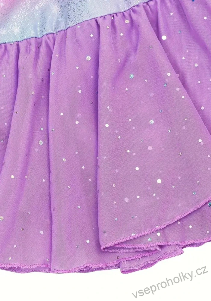 Taneční trikot s šifonovou sukní – fialový