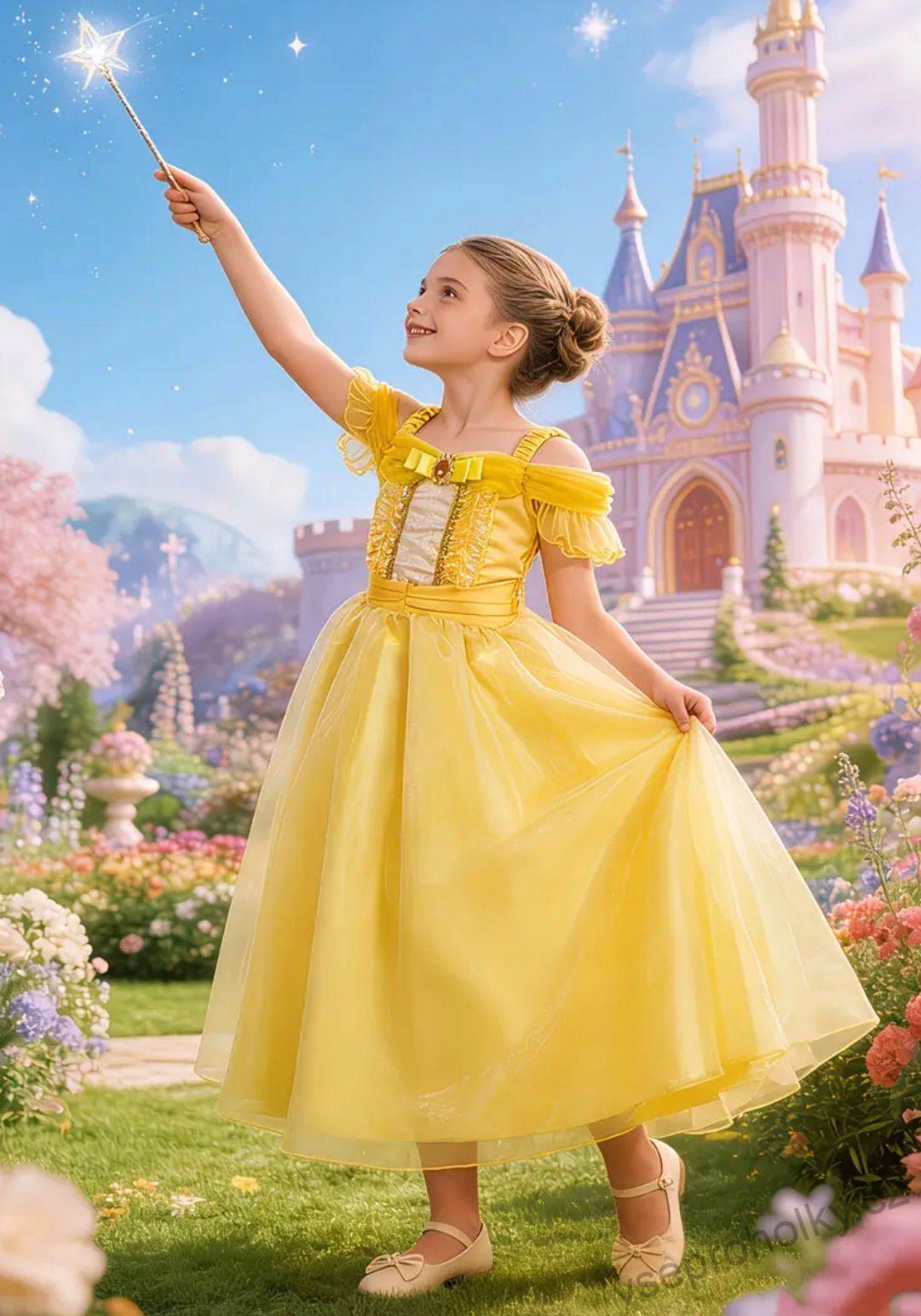 Dívčí Princeznovské šaty Bella Kráska