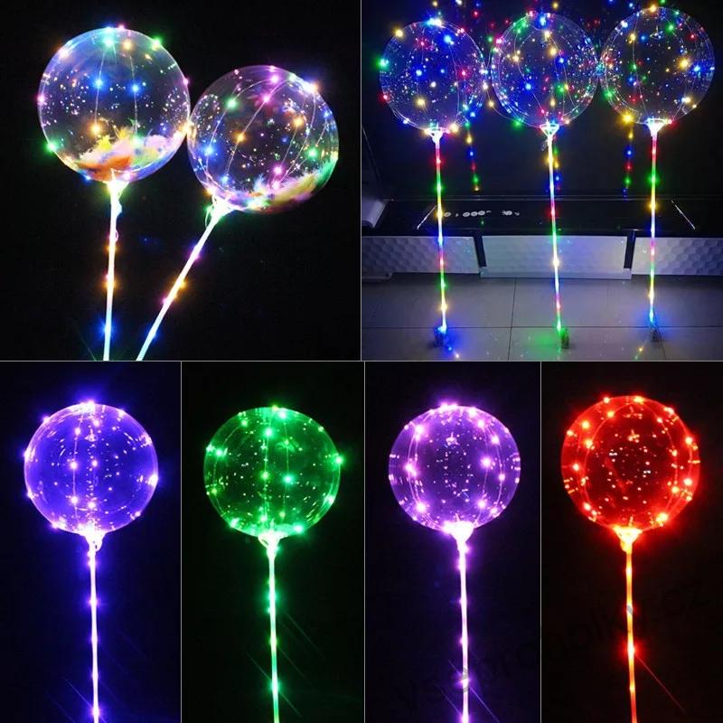 LED svítící čirý balonek