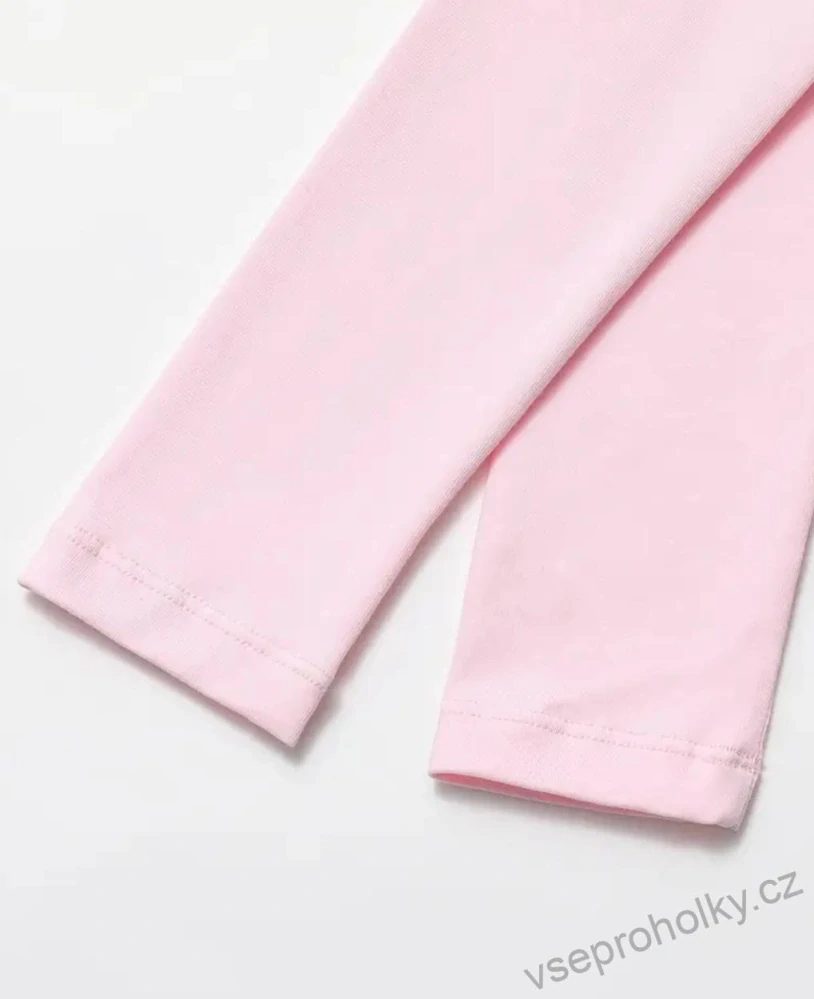 Růžový  bavlněný gymnastický taneční dres 