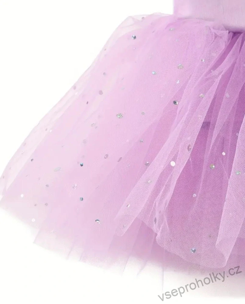 Dívčí baletní trikot s tutu sukénkou fialový