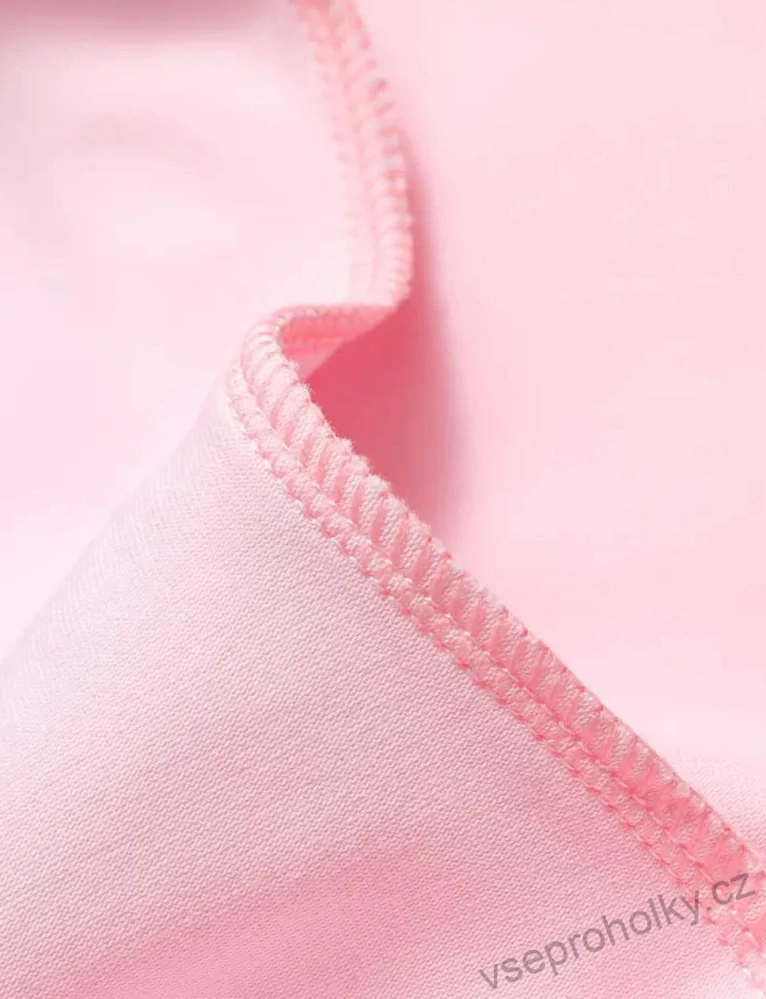 Dívčí bavlněný trikot s krátkým rukávem, růžová