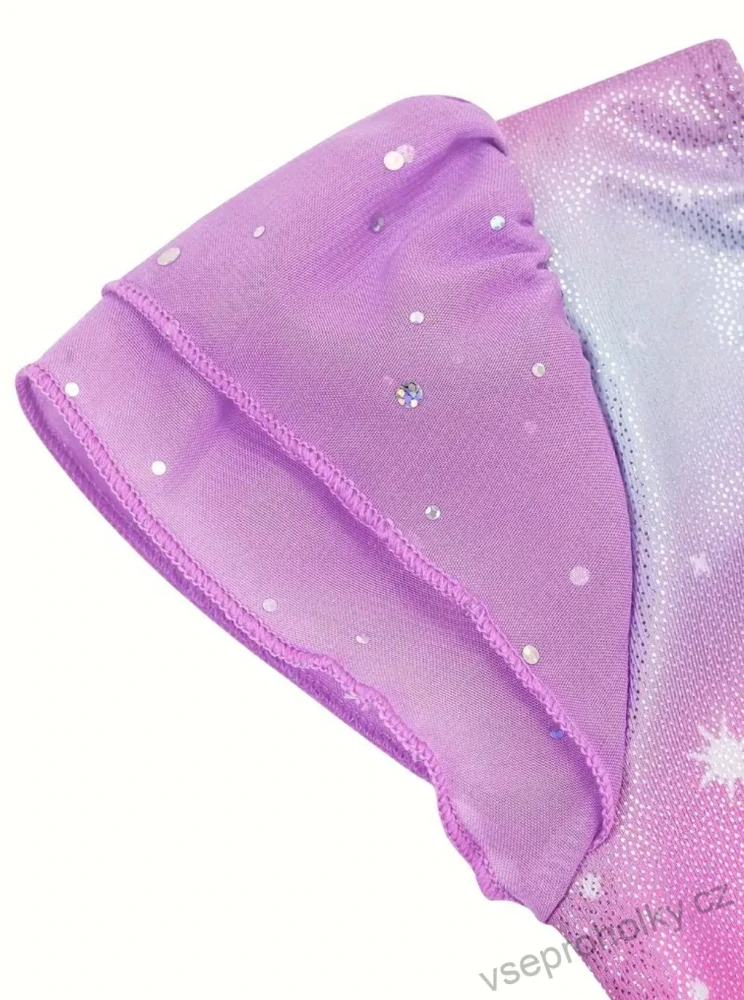 Taneční trikot s šifonovou sukní – fialový