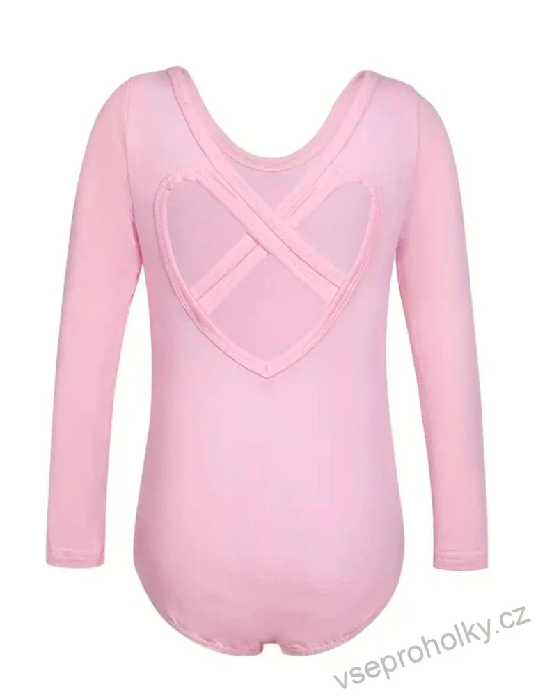 Dívčí baletní trikot se sukní růžový