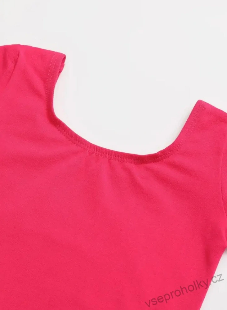 Dívčí bavlněný trikot s krátkým rukávem, růžová
