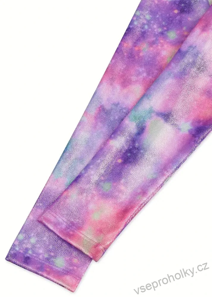 Dívčí gymnastický dres s dlouhým rukávem, gumička 