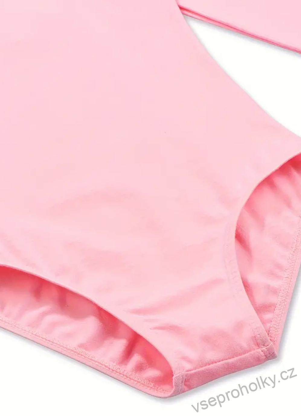 Dívčí baletní trikot se sukní růžový