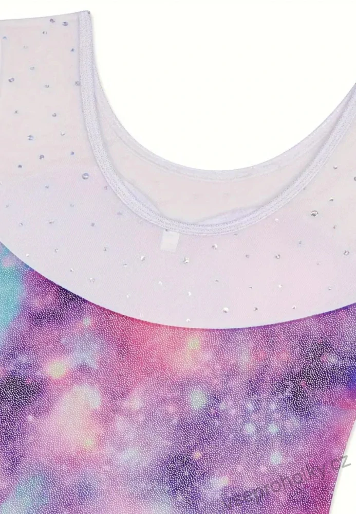 Dívčí gymnastický dres s dlouhým rukávem