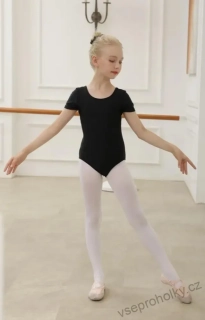 Dívčí baletní, gymnastický dres s krátkým rukávem