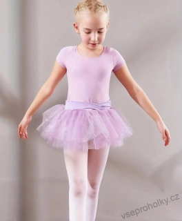 Dívčí baletní trikot s tutu sukénkou fialový