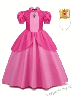 Princeznovské šaty Růženka + čelenka s korunkou