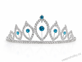 Princeznovská korunka ELZA - stříbrná s kamínky