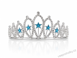 Princeznovská korunka ELZA - stříbrná s kamínky