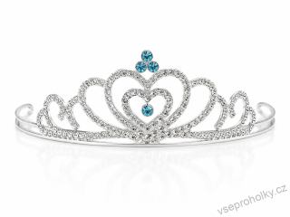 Princeznovská korunka ELZA - stříbrná s kamínky