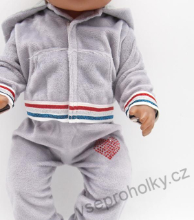 Set mikina teplaky pro panenku American girl a Baby Born 43 cm
