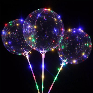 LED svítící čirý balonek