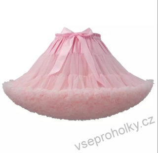Růžová tutu petti šifónová dolly sukně pro dospělé a starší dívky, 45cm 