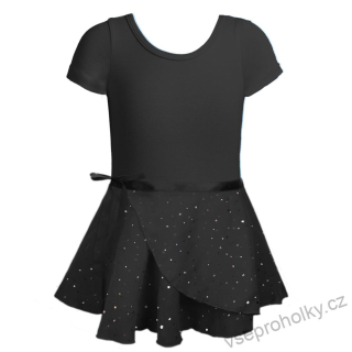 Dívčí baletní dres se sukní černý