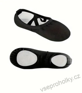 Plátěné měkké baletní taneční piškoty černé